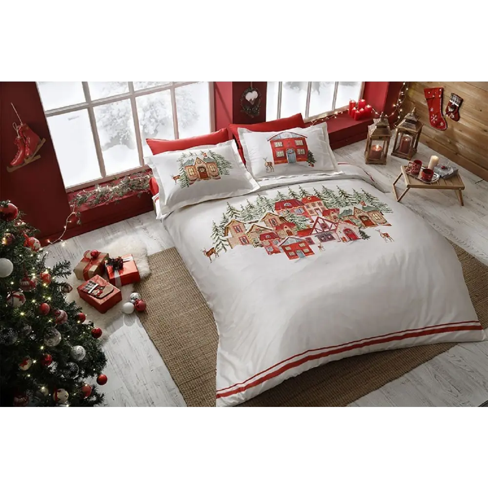 Фото 2 Комплект постельного белья Tac tntc668/668, евро, сатин, цвет красный