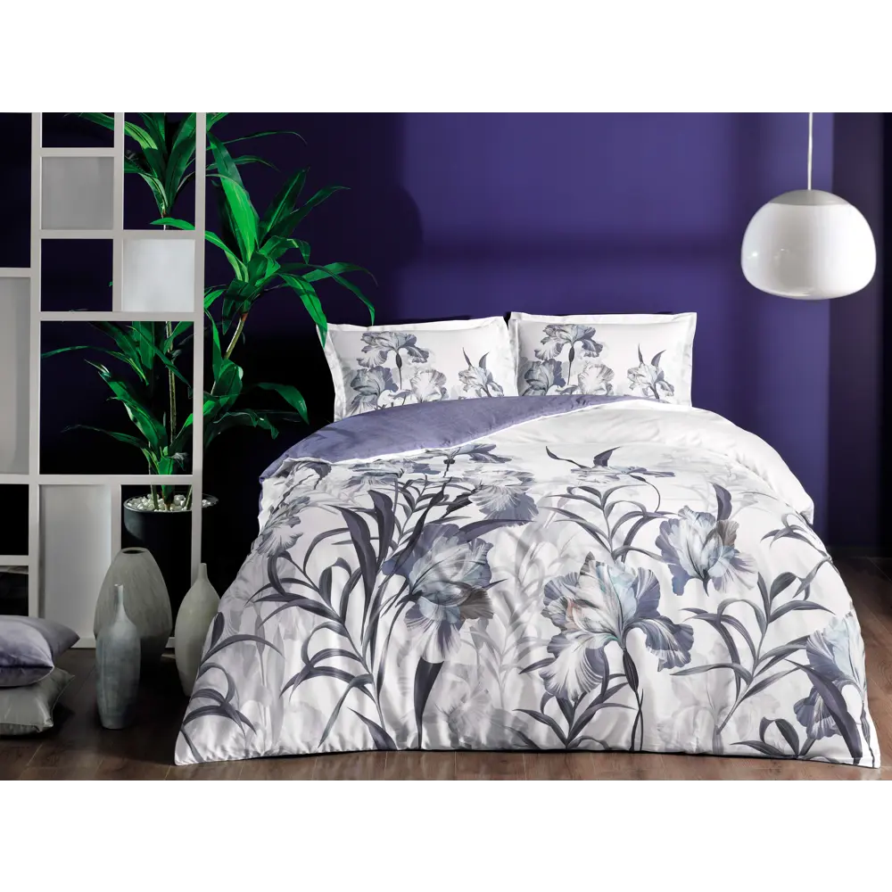 Фото Комплект постельного белья Tac tntc978/978, полутораспальный, сатин, цвет фиолетовый