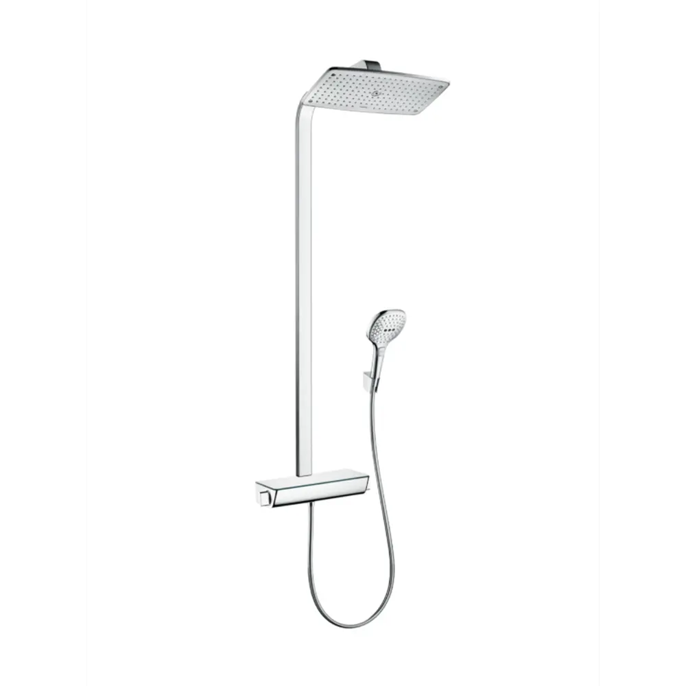 Фото Душевая стойка Hansgrohe 27286000 Raindance Select E 3 режима цвет хром со смесителем