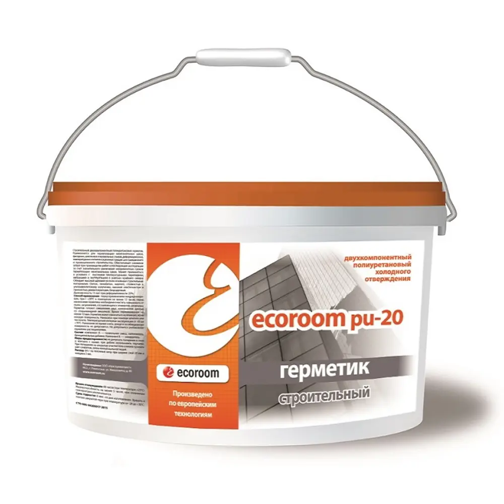 Фото Герметик полиуретановый 2k Ecoroom pu 20 белый 16 кг Фото Герметик полиуретановый 2k Ecoroom pu 20 белый 16 кг