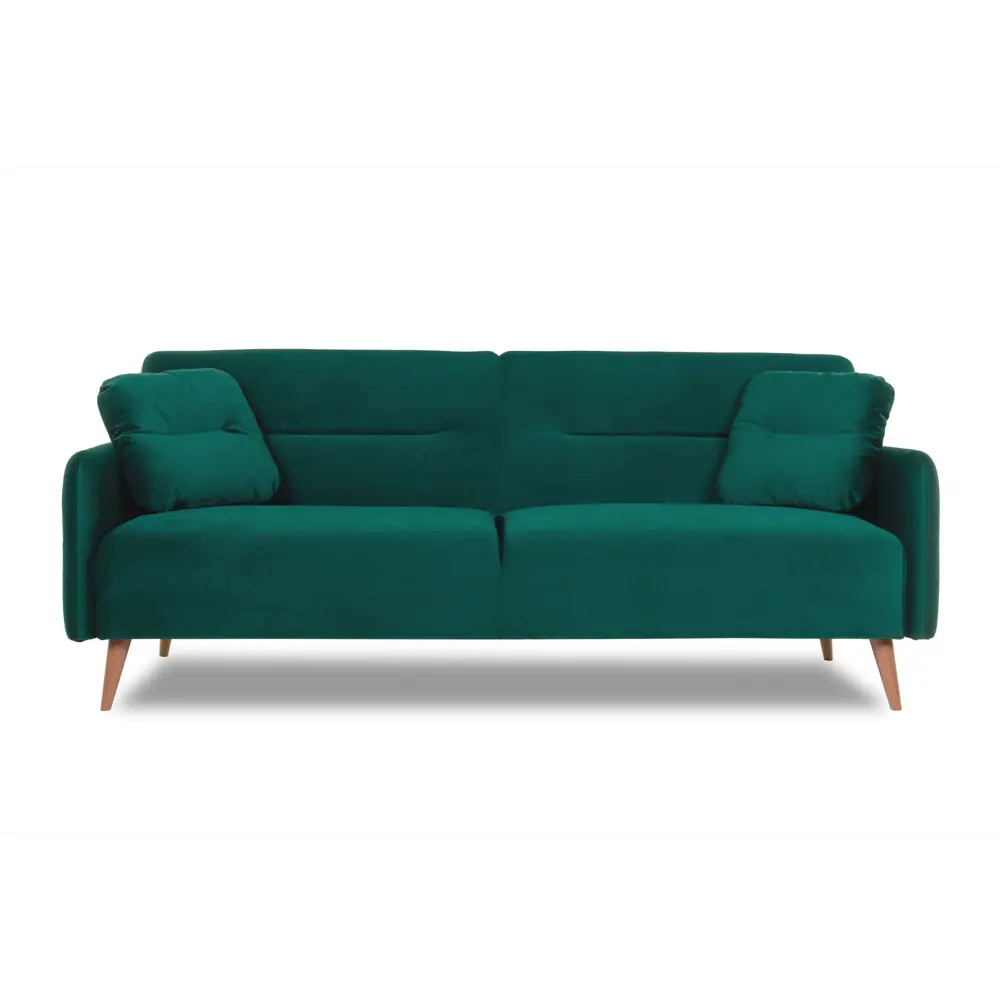 Фото Диван Finsoffa Hygge 206x86x90 см велюр цвет зеленый Фото Диван Finsoffa Hygge 206x86x90 см велюр цвет зеленый