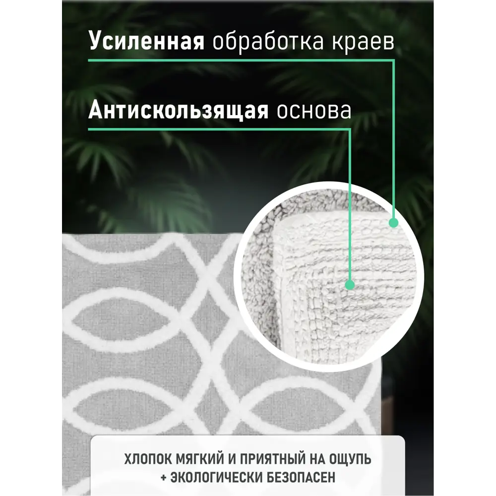 Фото 4 Коврик для ванной Fora FOR-DA051GR Фото 4 Коврик для ванной Fora FOR-DA051GR