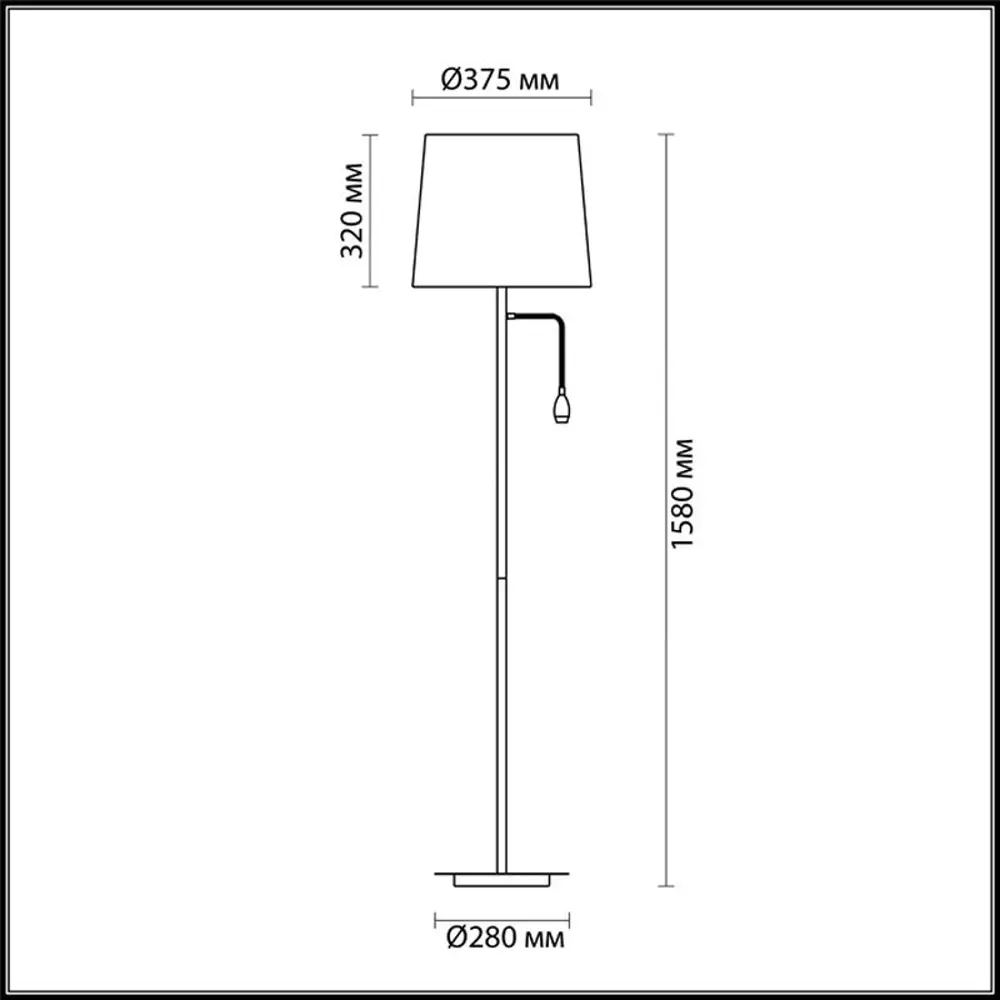 Фото 2 Торшер Odeon Light Edis 4114_1F цвет серебристый Фото 2 Торшер Odeon Light Edis 4114_1F цвет серебристый