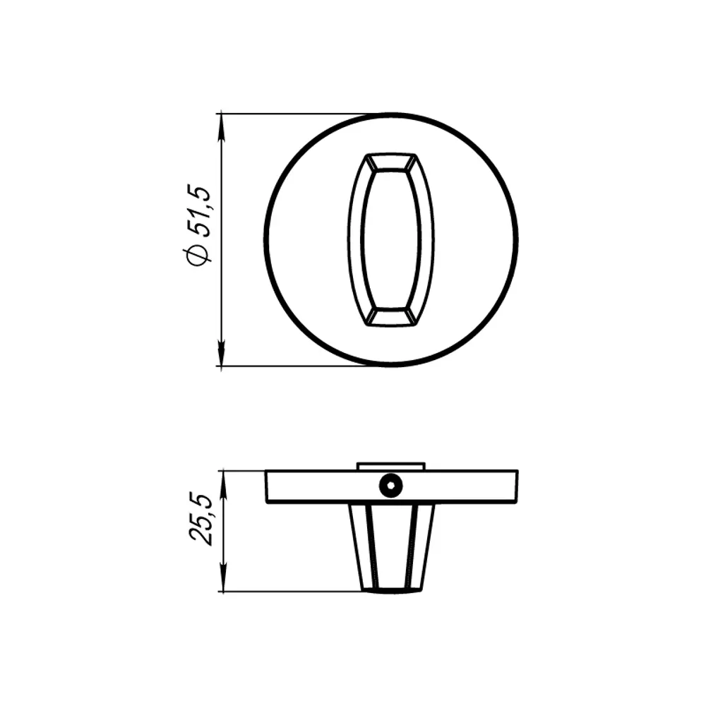Фото 2 Ручка поворотная BK6.R.URS52 (WC-BOLT BK6 URS) MWSC-33 итальянский тисненый Фото 2 Ручка поворотная BK6.R.URS52 (WC-BOLT BK6 URS) MWSC-33 итальянский тисненый