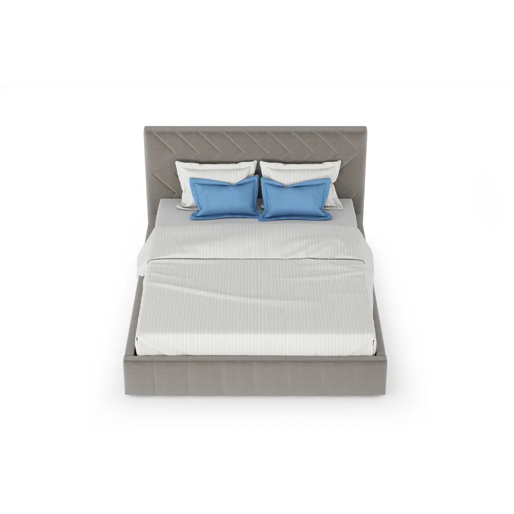 Фото 2 Кровать Нижегородмебель и к Милана 172x104x217 см цвет светло-серый Фото 2 Кровать Нижегородмебель и к Милана 172x104x217 см цвет светло-серый