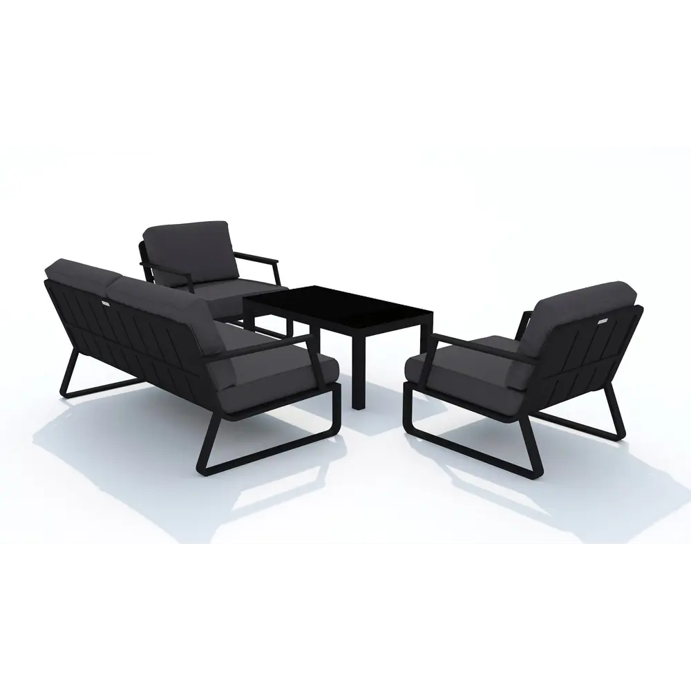 Фото 4 Садовая мебель для отдыха Ideal patio outdoor style Estivo grey алюминий белый:стол, диван, 2 кресла Фото 4 Садовая мебель для отдыха Ideal patio outdoor style Estivo grey алюминий белый:стол, диван, 2 кресла