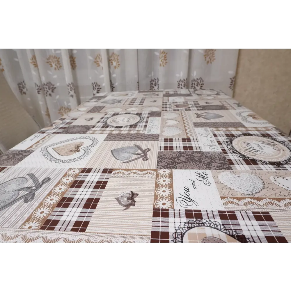 Фото 5 Скатерть на стол Dekorama 176В-34, прямоугольная, 340х140, цвет светло-коричневый Фото 5 Скатерть на стол Dekorama 176В-34, прямоугольная, 340х140, цвет светло-коричневый