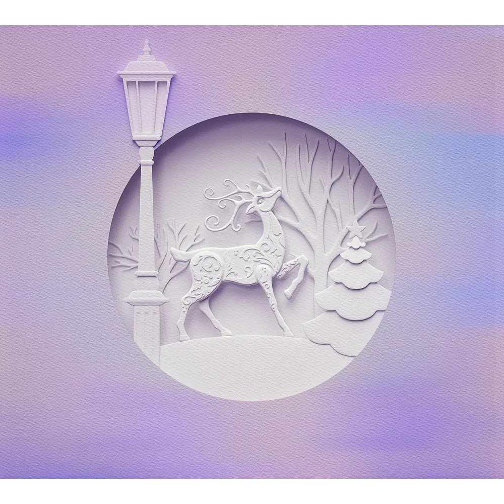 Фото 2 Фотообои Urban Style 3D Паспарту олень UST5161 200x180 см Фото 2 Фотообои Urban Style 3D Паспарту олень UST5161 200x180 см