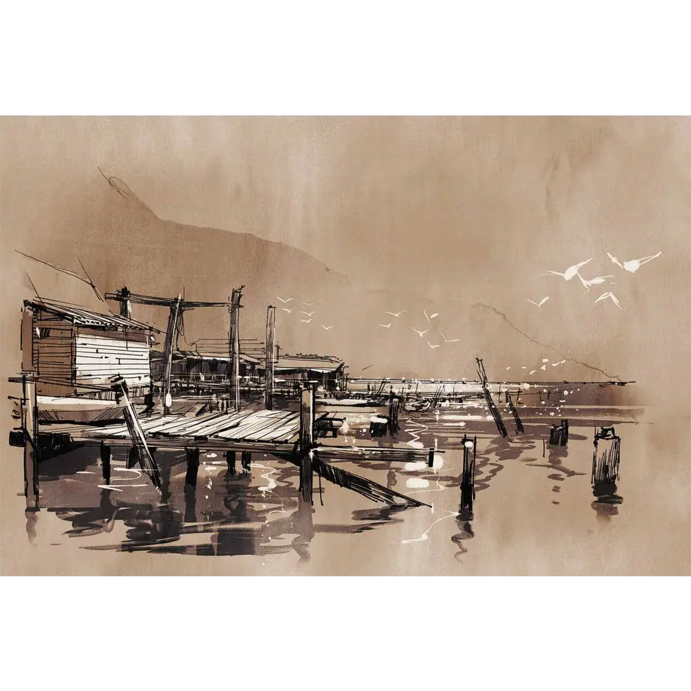 Фото 2 Фотообои Urban Style (Причал сепия) UST 0621 200x135 см Фото 2 Фотообои Urban Style (Причал сепия) UST 0621 200x135 см