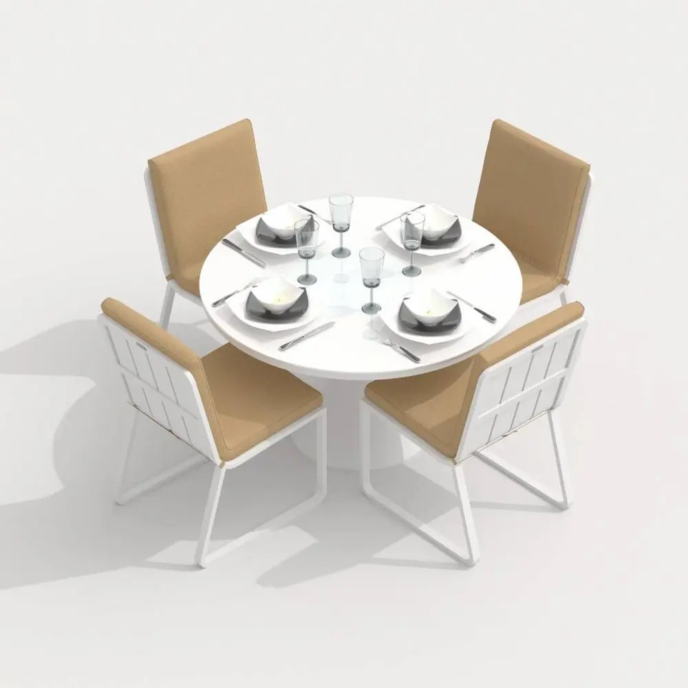 Фото 2 Садовая мебель для отдыха Ideal patio Outdoor style DIVA GIRA beige алюМиний белый:стол, 4 кресла Фото 2 Садовая мебель для отдыха Ideal patio Outdoor style DIVA GIRA beige алюМиний белый:стол, 4 кресла