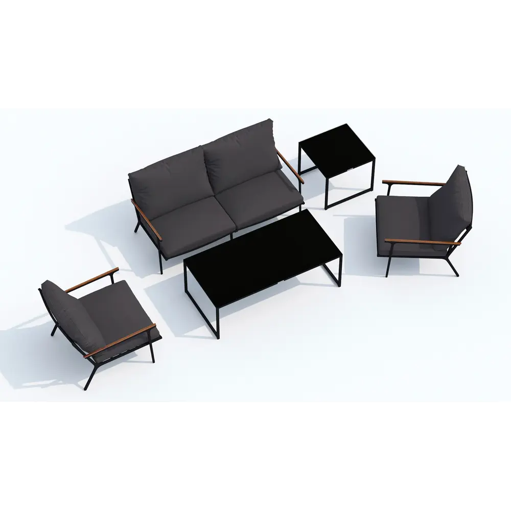Фото 6 Садовая мебель для отдыха Ideal patio outdoor style Festa anthracite 2-seat алюминий темно-серый:стол, диван, 2 кресла Фото 6 Садовая мебель для отдыха Ideal patio outdoor style Festa anthracite 2-seat алюминий темно-серый:стол, диван, 2 кресла