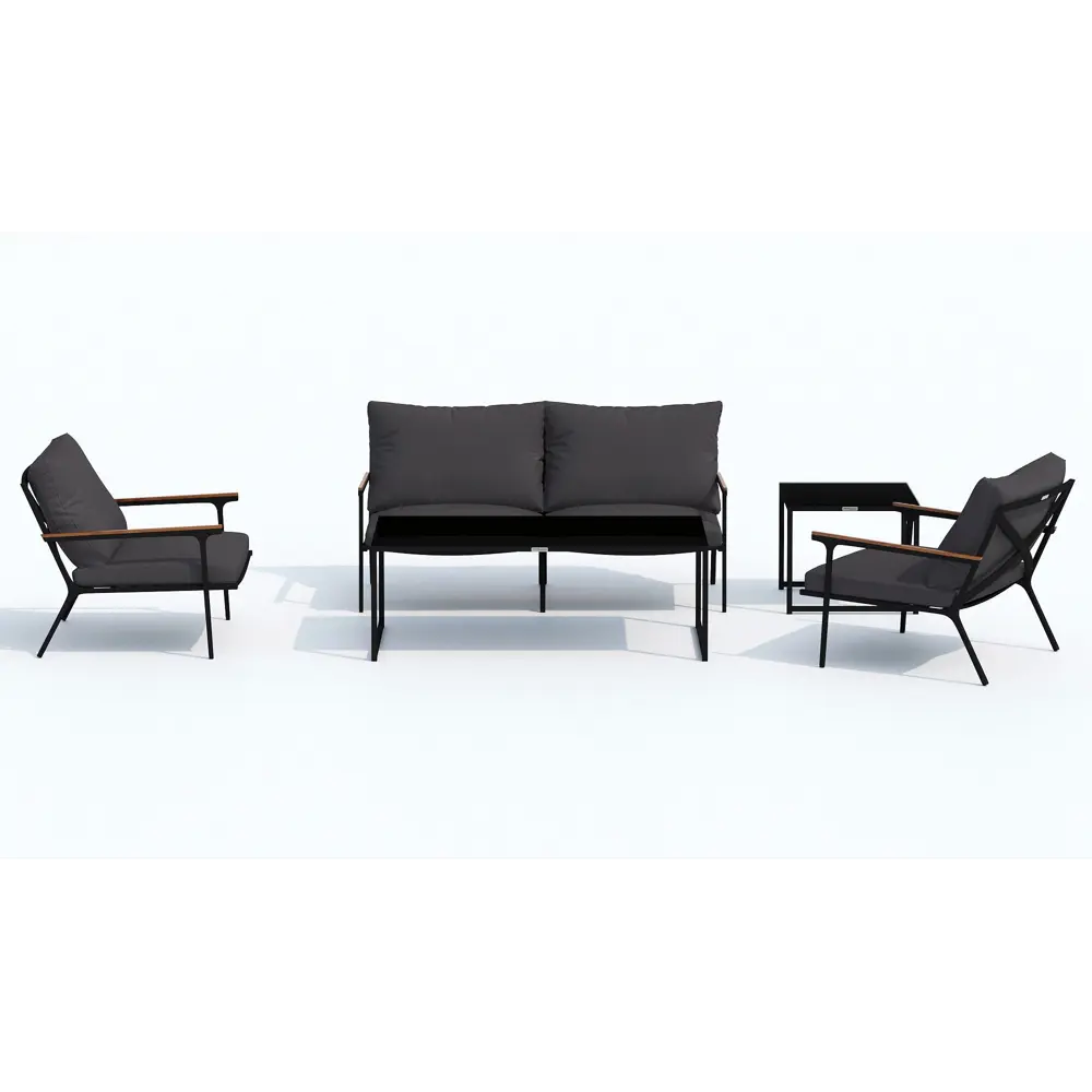 Фото 5 Садовая мебель для отдыха Ideal patio outdoor style Festa anthracite 2-seat алюминий темно-серый:стол, диван, 2 кресла Фото 5 Садовая мебель для отдыха Ideal patio outdoor style Festa anthracite 2-seat алюминий темно-серый:стол, диван, 2 кресла