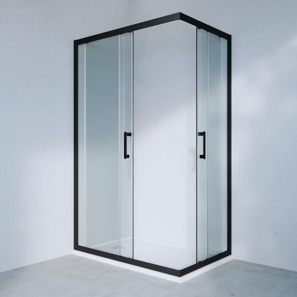 Фото 8 Комплект стекол для душевой ширмы Sensea Easy 120x80 см прозрачное стекло цвет профиля на выбор Фото 8 Комплект стекол для душевой ширмы Sensea Easy 120x80 см прозрачное стекло цвет профиля на выбор