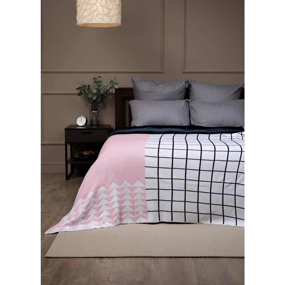 Фото Плед Buenas Noches 9209, 160x200 см, полиэстер, цвет розово-белый