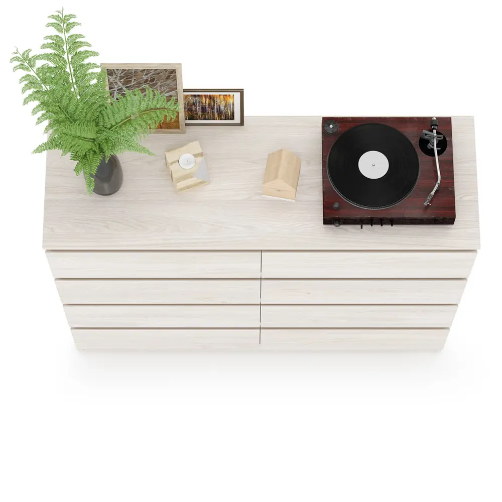 Фото 3 Комод Моби Ника 13.317.02 8 ящиков 115x38x99 см ЛДСП цвет ясень анкор светлый Фото 3 Комод Моби Ника 13.317.02 8 ящиков 115x38x99 см ЛДСП цвет ясень анкор светлый