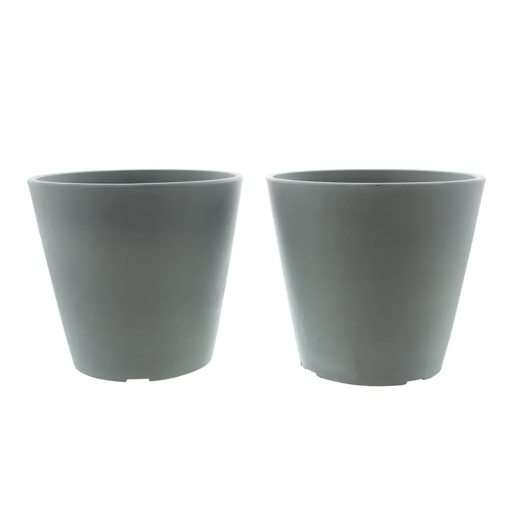 Фото 2 Кашпо Light grey Frank 20 см 18 см 4 л пластик серый/серебристый Фото 2 Кашпо Light grey Frank 20 см 18 см 4 л пластик серый/серебристый