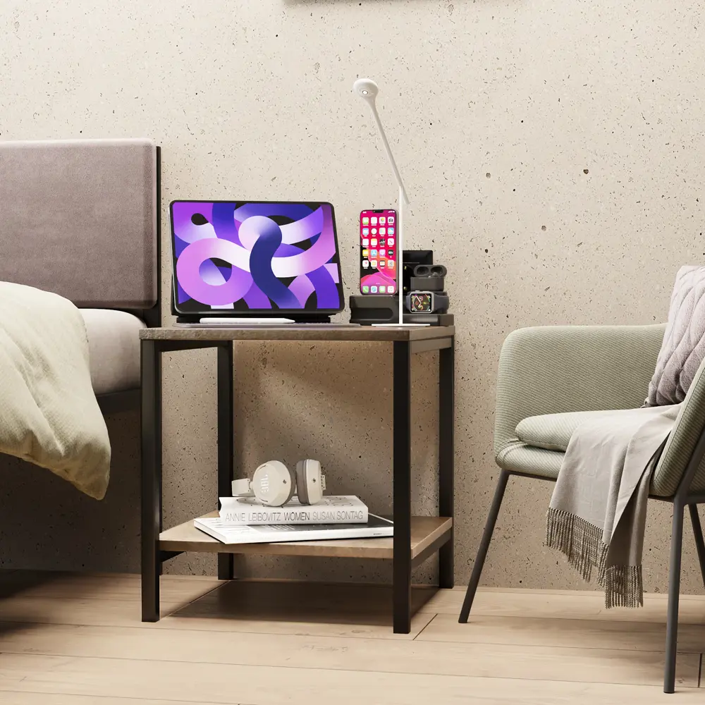 Фото 3 Тумба прикроватная Roomiroom 40x40x30 см ЛДСП цвет светло-коричневый Фото 3 Тумба прикроватная Roomiroom 40x40x30 см ЛДСП цвет светло-коричневый