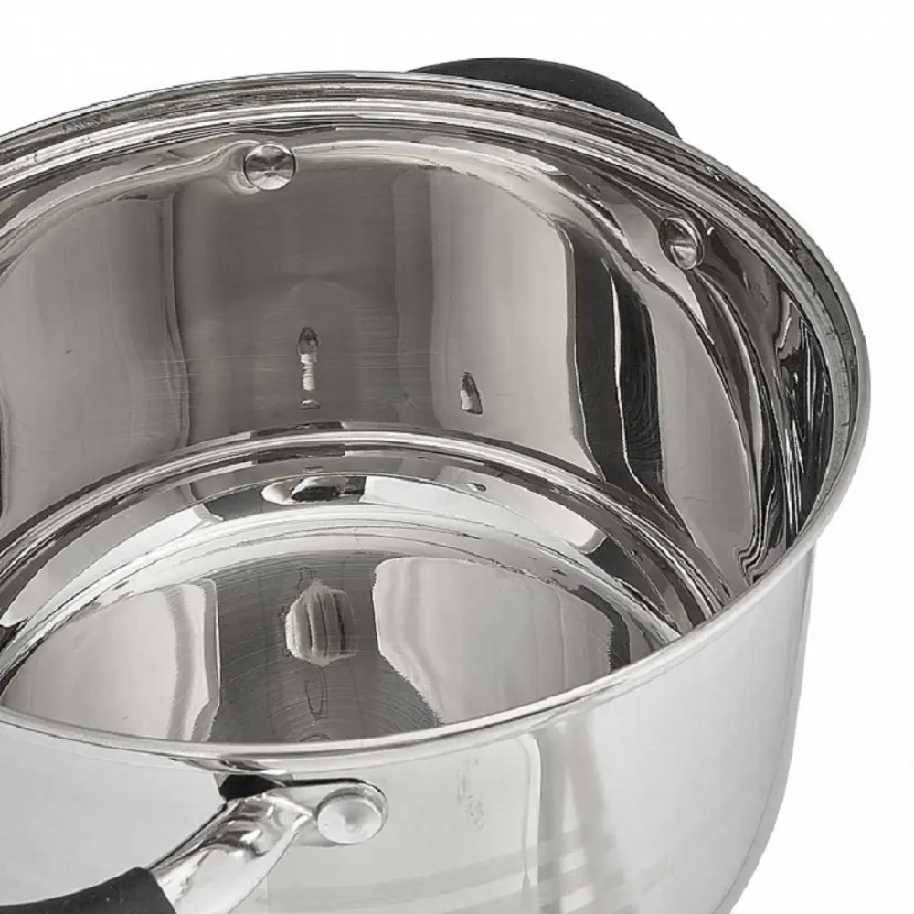 Фото 2 Кастрюля с крышкой 5 л Webber Be-198/2 нержавеющая сталь цвет серебристый Фото 2 Кастрюля с крышкой 5 л Webber Be-198/2 нержавеющая сталь цвет серебристый