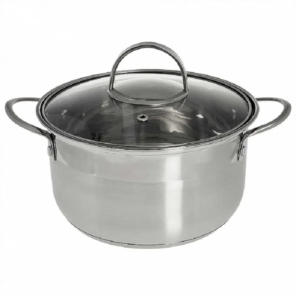 Фото Кастрюля с крышкой 3.7 л Webber Be-348/2 нержавеющая сталь цвет серебристый Фото Кастрюля с крышкой 3.7 л Webber Be-348/2 нержавеющая сталь цвет серебристый