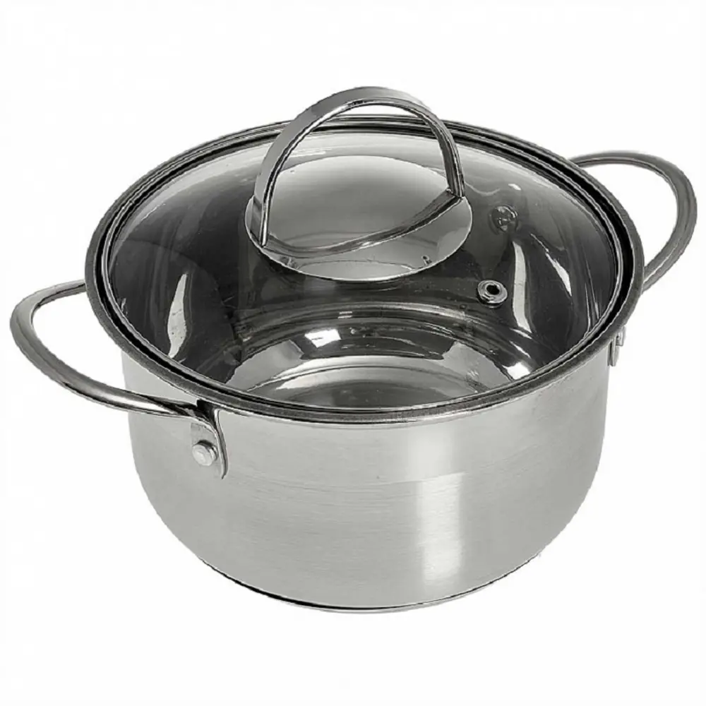 Фото 3 Кастрюля с крышкой 1.9 л Webber Be-346/2 нержавеющая сталь цвет серебристый Фото 3 Кастрюля с крышкой 1.9 л Webber Be-346/2 нержавеющая сталь цвет серебристый