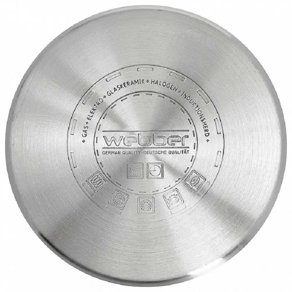 Фото 6 Кастрюля с крышкой 2.7 л Webber Be-347/2 нержавеющая сталь цвет серебристый Фото 6 Кастрюля с крышкой 2.7 л Webber Be-347/2 нержавеющая сталь цвет серебристый