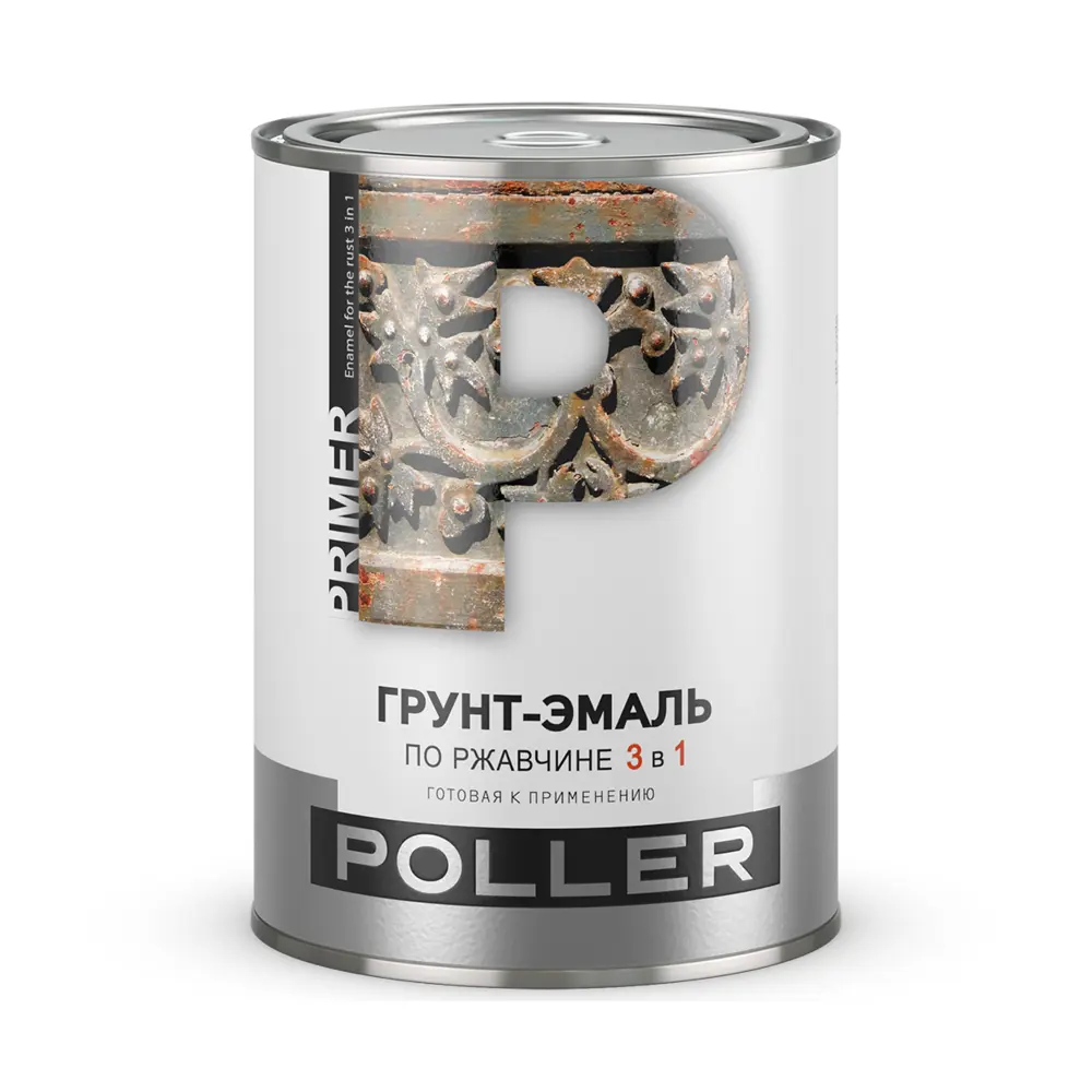 Фото Грунт-эмаль POLLER 03-122-162-008 цвет шоколад 0.8 л Фото Грунт-эмаль POLLER 03-122-162-008 цвет шоколад 0.8 л