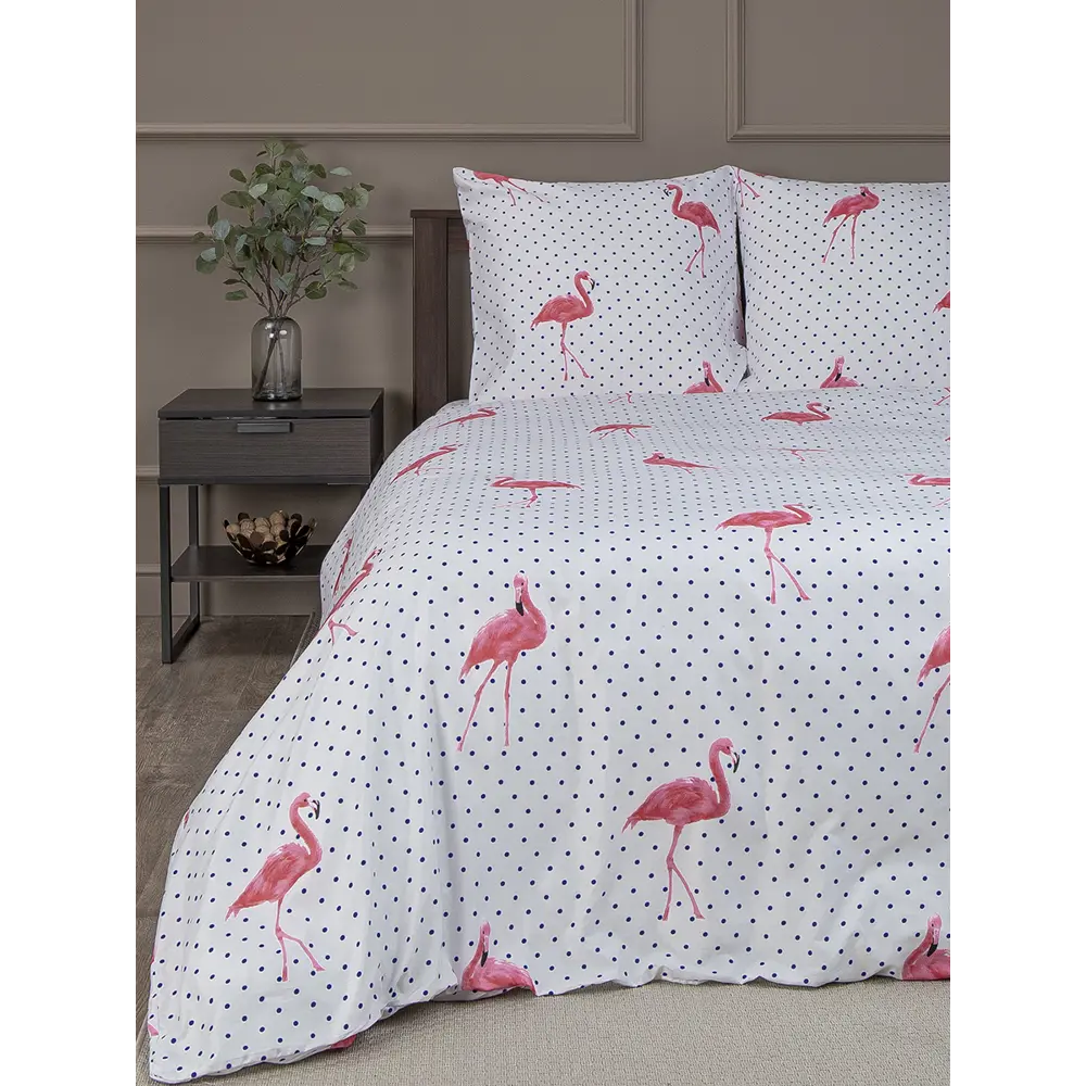 Фото 8 Постельное бельё Amore Mio Мако-сатин QR Flamingo W Микрофибра 1.5 сп Фото 8 Постельное бельё Amore Mio Мако-сатин QR Flamingo W Микрофибра 1.5 сп