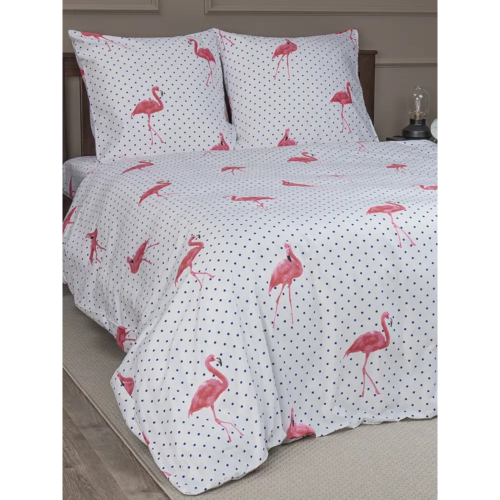 Фото 2 Постельное бельё Amore Mio Мако-сатин QR Flamingo W Микрофибра 1.5 сп Фото 2 Постельное бельё Amore Mio Мако-сатин QR Flamingo W Микрофибра 1.5 сп