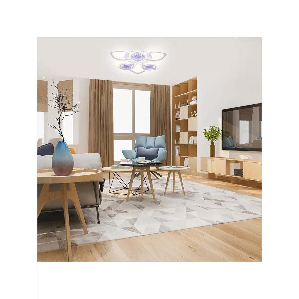 Фото 6 Люстра потолочная светодиодная ESCADA 10265/6LED 30 м² нейтральный белый свет цвет белый