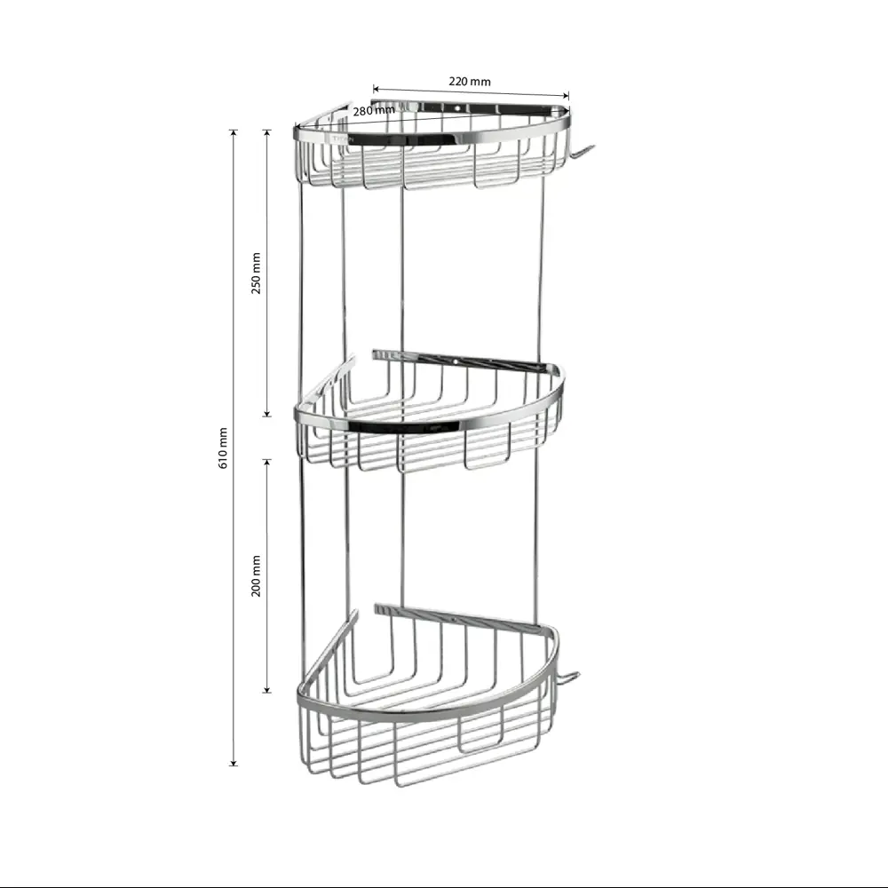 Фото 6 Полка для ванной комнаты Titan 77255 Сан-АВК-77255 нержавеющая сталь 28x22 см Фото 6 Полка для ванной комнаты Titan 77255 Сан-АВК-77255 нержавеющая сталь 28x22 см