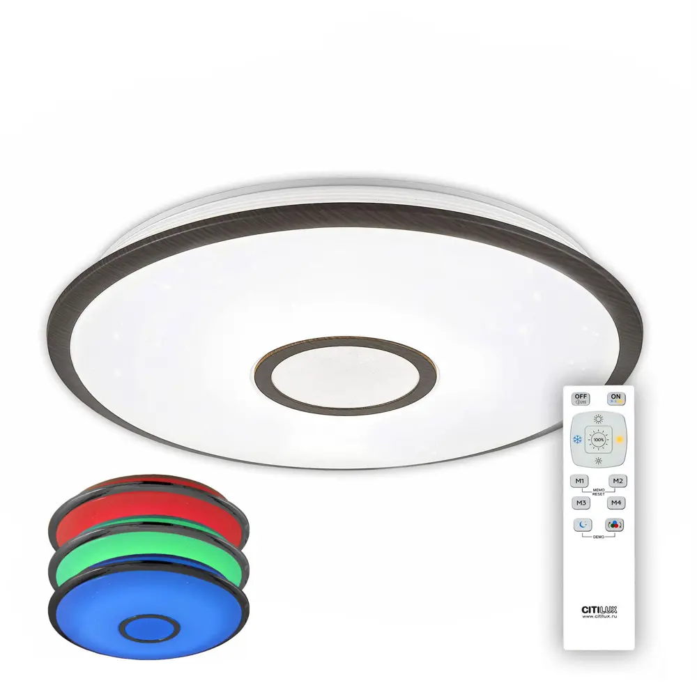Фото Потолочный светильник светодиодный Citilux Старлайт CL70365RGB 20 м² цвет белый Фото Потолочный светильник светодиодный Citilux Старлайт CL70365RGB 20 м² цвет белый