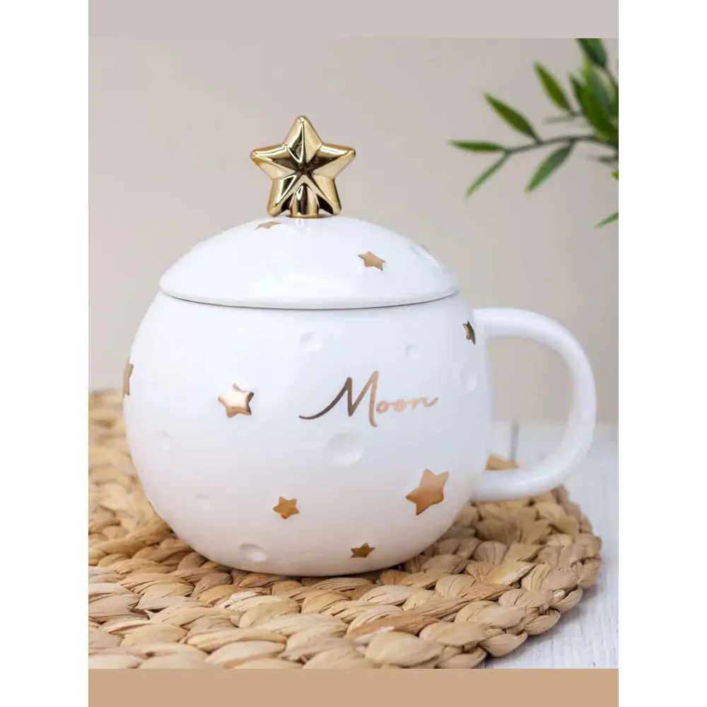 Фото Кружка 420 мл Star moon керамика цвет белый Фото Кружка 420 мл Star moon керамика цвет белый