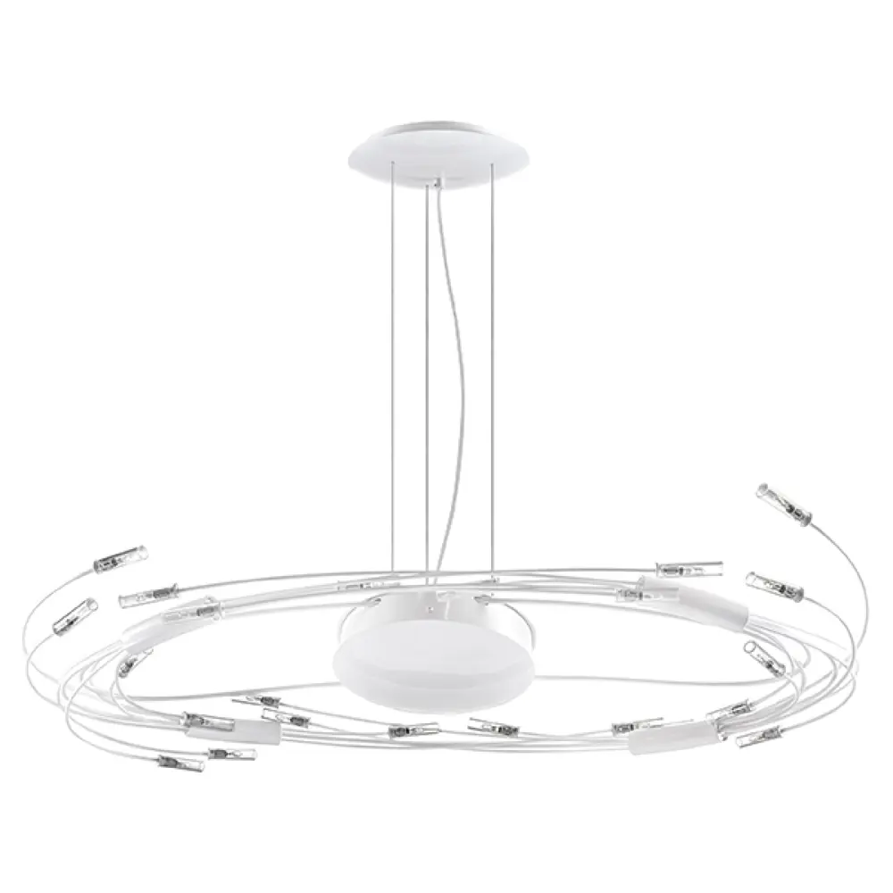 Фото Люстра подвесная LIGHTSTAR Ovale 784346 24 лампы 24 м² цвет белый Фото Люстра подвесная LIGHTSTAR Ovale 784346 24 лампы 24 м² цвет белый