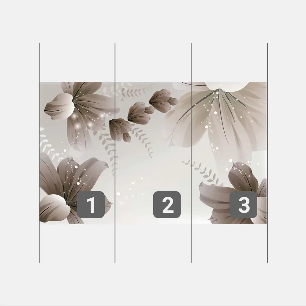 Фото 3 Фотообои флизелиновые Первое ателье 300x190 см Цветы создающие фон pw95134-3