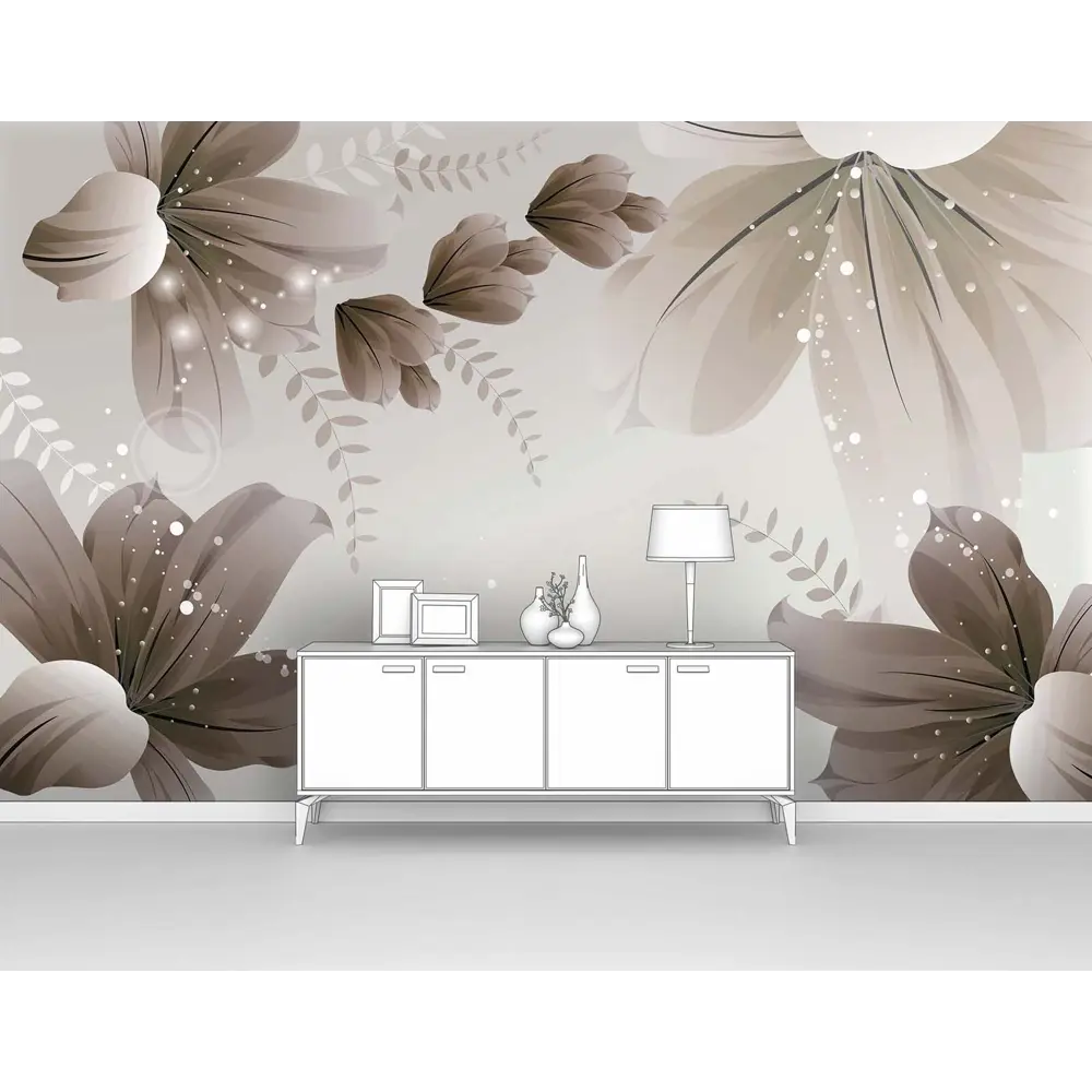 Фото Фотообои флизелиновые Первое ателье 300x190 см Цветы создающие фон pw95134-3