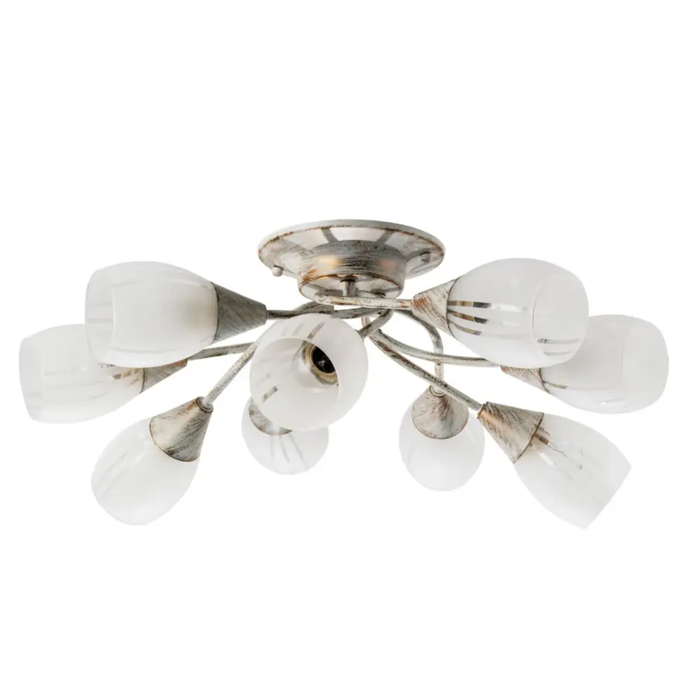 Фото Люстра потолочная Arte Lamp Penny A2701PL-9WG 9 ламп 21 м² цвет золото Фото Люстра потолочная Arte Lamp Penny A2701PL-9WG 9 ламп 21 м² цвет золото