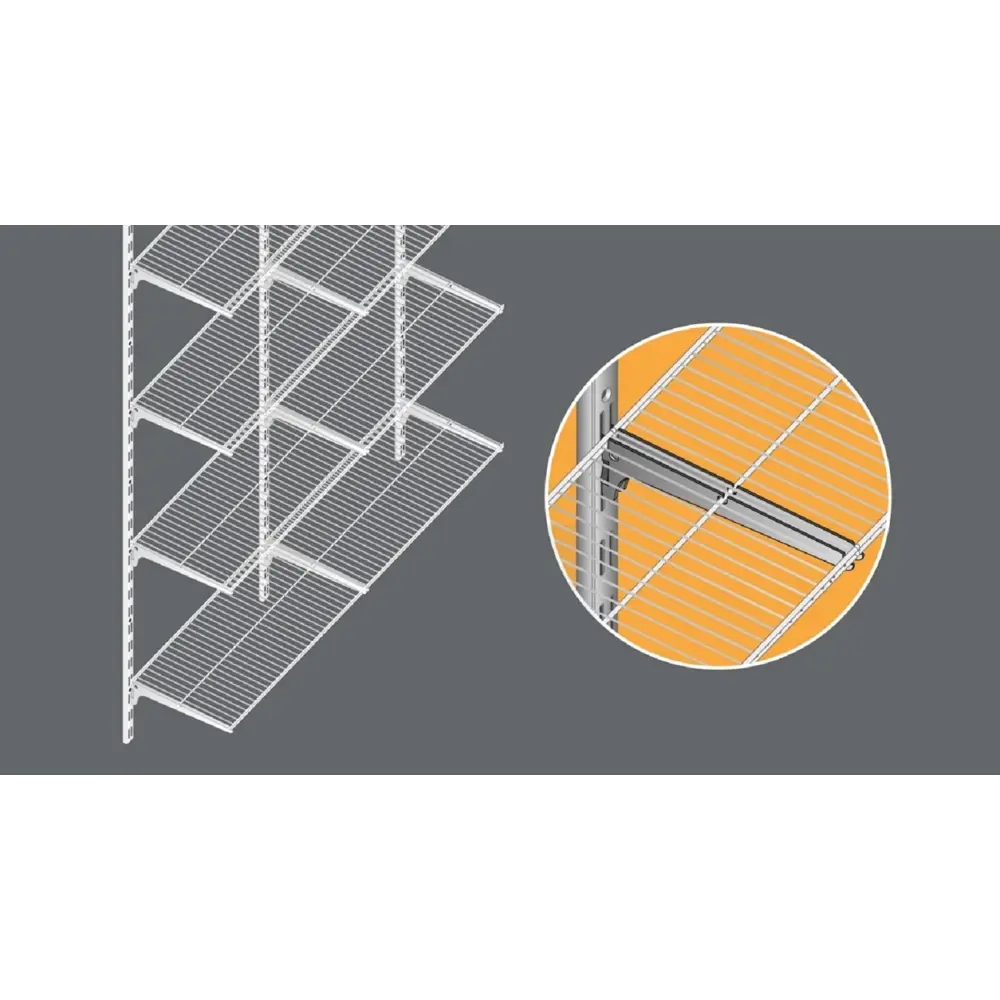 Фото 2 Полка для металлического стеллажа Dolle 160x1.50x40.60 см металл цвет белый Фото 2 Полка для металлического стеллажа Dolle 160x1.50x40.60 см металл цвет белый