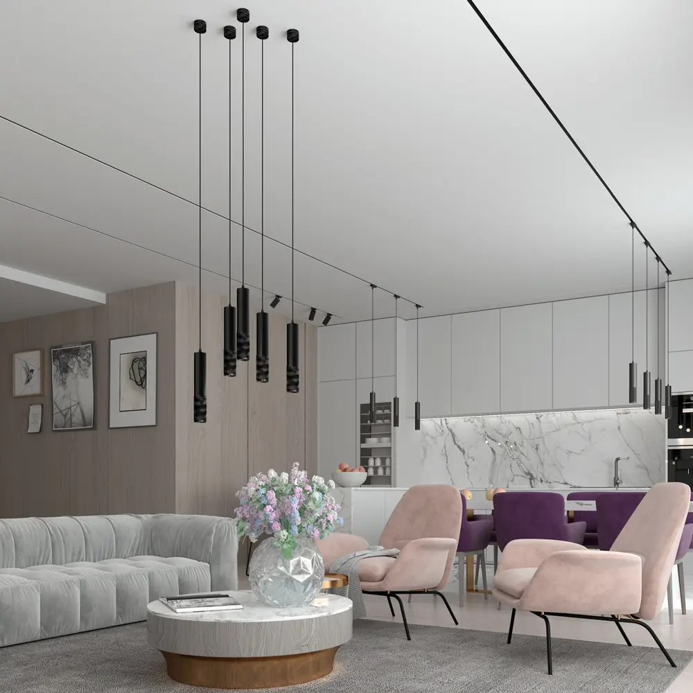 Фото 2 Светильник подвесной светодиодный Novotech Over 5.4 м² нейтральный белый свет цвет черный Фото 2 Светильник подвесной светодиодный Novotech Over 5.4 м² нейтральный белый свет цвет черный