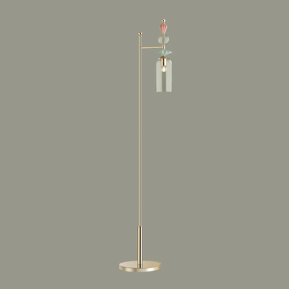 Фото 2 Торшер Odeon light BIZET 4855-1F цвет жёлтый золотой Фото 2 Торшер Odeon light BIZET 4855-1F цвет жёлтый золотой