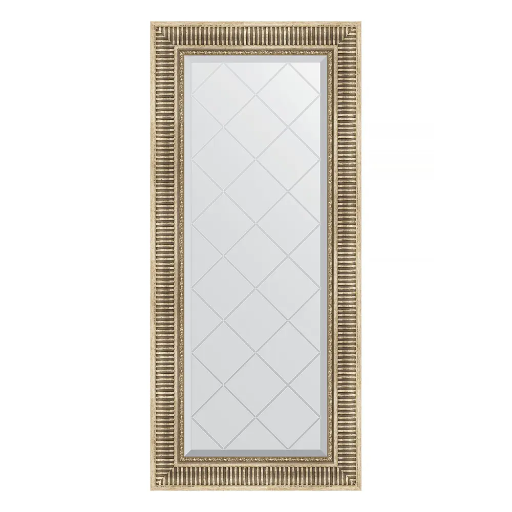 Фото Зеркало с гравировкой в багетной раме Evoform серебряный акведук 93 мм 57x127 см BY 4067