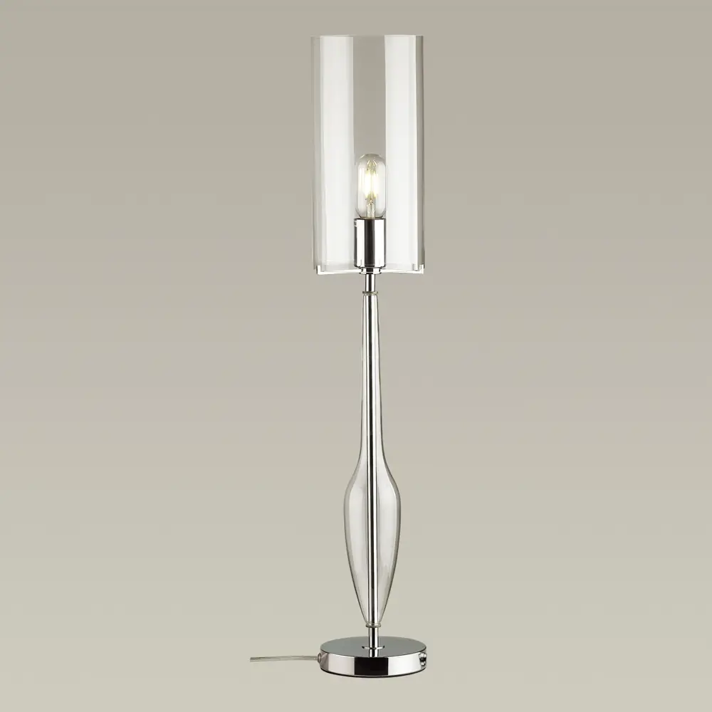 Фото 2 Настольная лампа ODEON LIGHT 4851/1T TOWER цвет серебро Фото 2 Настольная лампа ODEON LIGHT 4851/1T TOWER цвет серебро