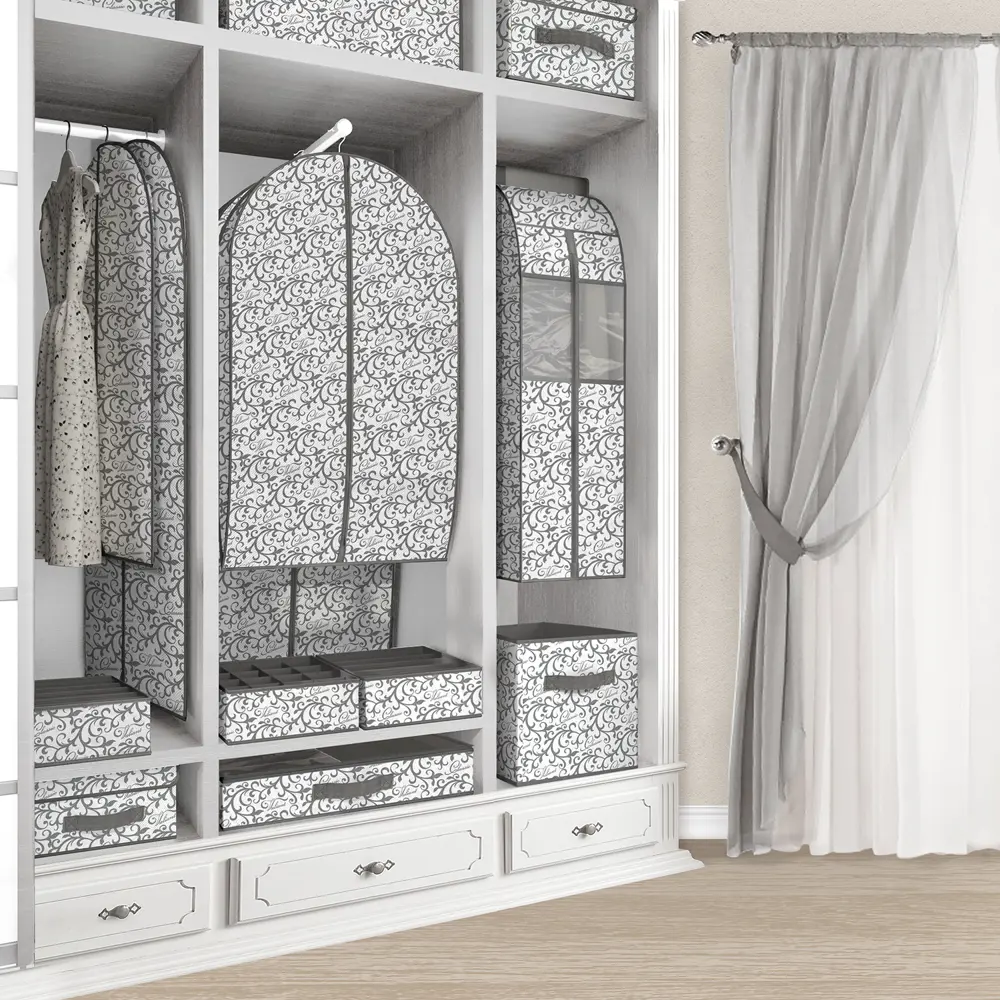 Фото 5 Чехол для белья Valiant Classic grey 50x35 см цвет серый Фото 5 Чехол для белья Valiant Classic grey 50x35 см цвет серый