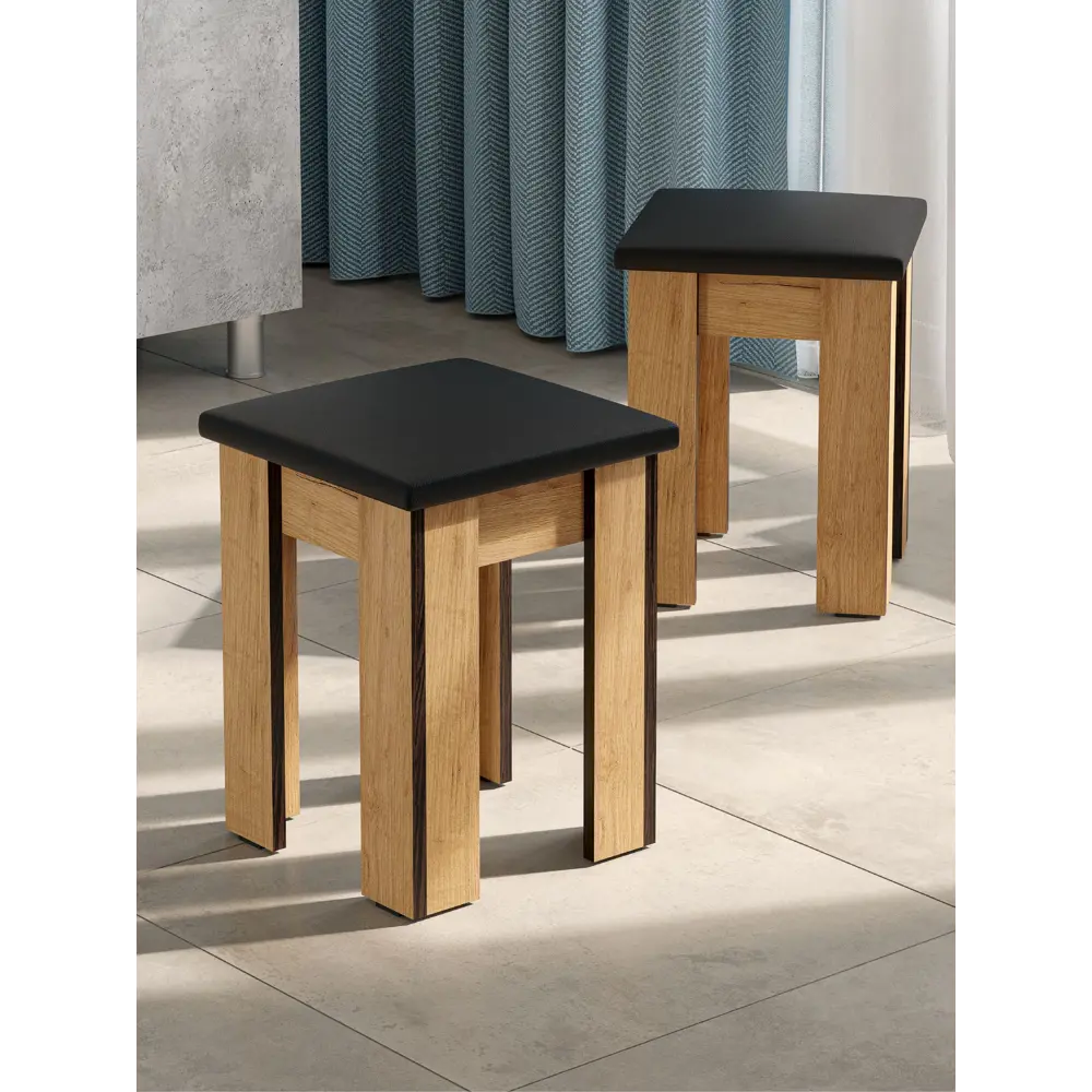 Фото 2 Табурет Nn-мебель 32x43.2x32 см ЛДСП цвет золотой дуб Фото 2 Табурет Nn-мебель 32x43.2x32 см ЛДСП цвет золотой дуб