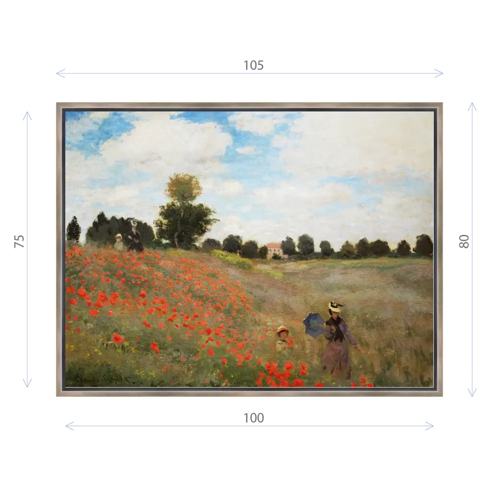Фото Картина в раме Декор депо Клод Моне Дикие маки близ Аржантея 80x105 см Фото Картина в раме Декор депо Клод Моне Дикие маки близ Аржантея 80x105 см
