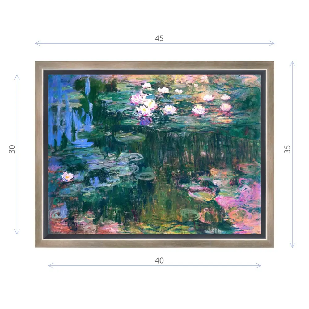 Фото Картина в раме Декор депо Клод Моне Водяные лилии 35x45 см Фото Картина в раме Декор депо Клод Моне Водяные лилии 35x45 см