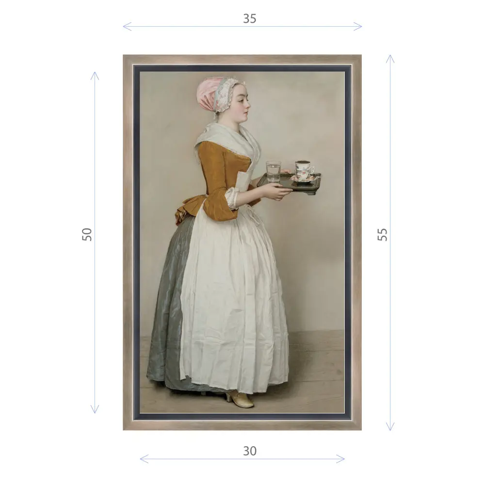 Фото Картина в раме Декор депо "Жан-Этьен Лиотар. Шоколадница" 55x35 см Фото Картина в раме Декор депо "Жан-Этьен Лиотар. Шоколадница" 55x35 см