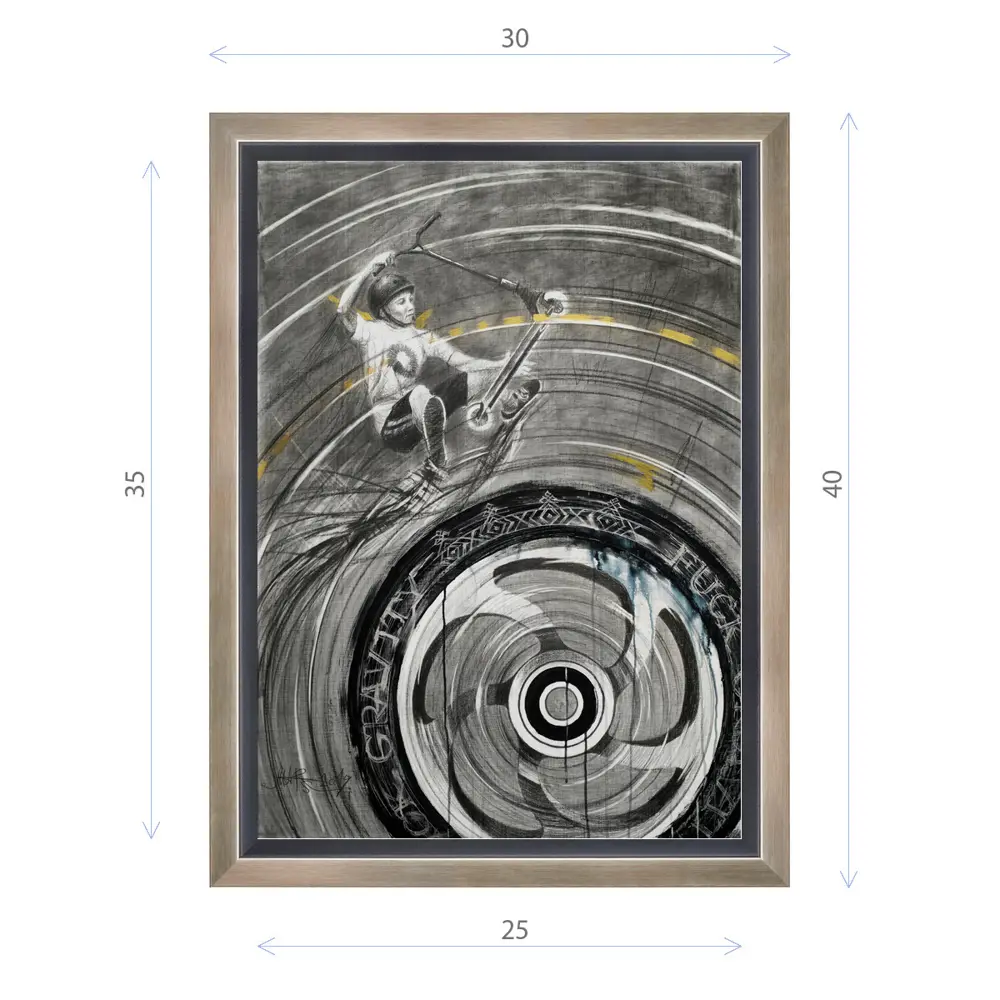 Фото Картина в раме Декор депо "Алексей Макаров. Колесо" 40x30 см