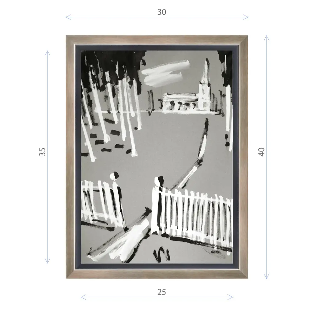 Фото Картина в раме Декор депо "Константин Малютин. Белый забор" 40x30 см Фото Картина в раме Декор депо "Константин Малютин. Белый забор" 40x30 см