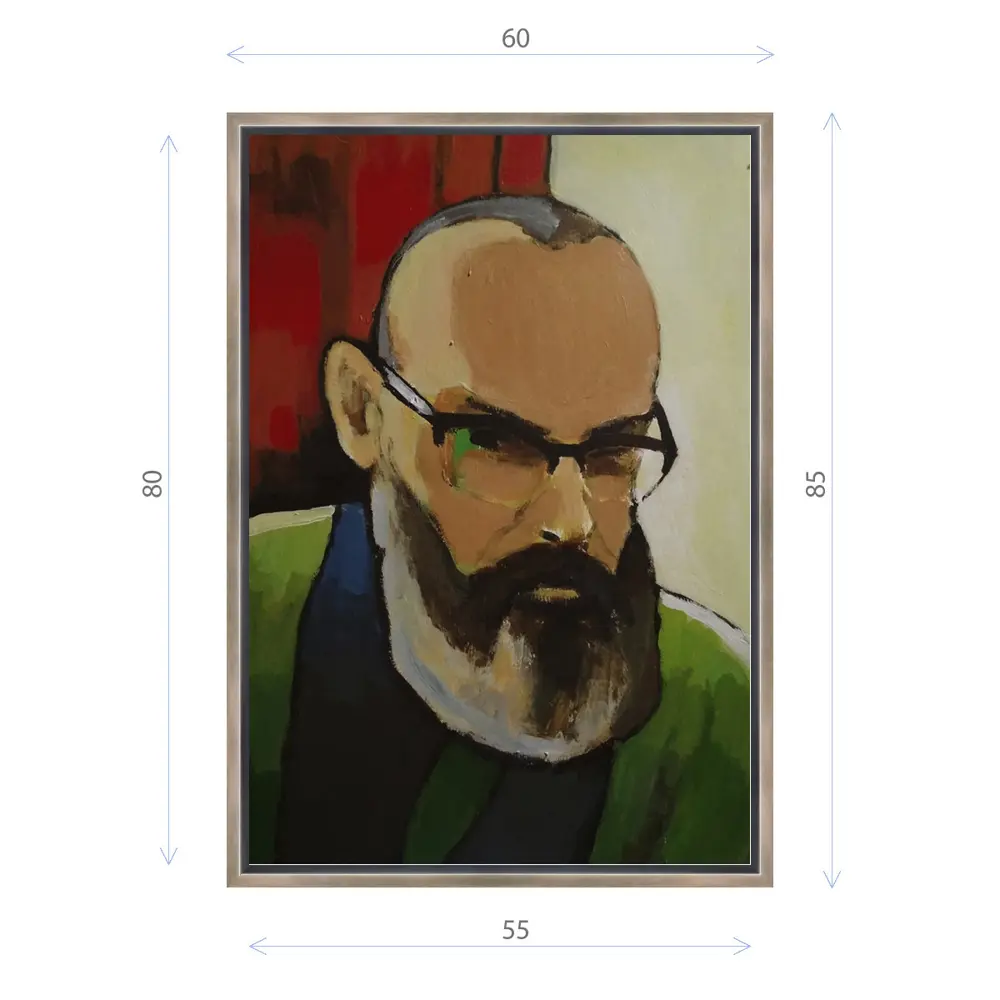 Фото Картина в раме Декор депо "Константин Малютин. Автопортрет с бородой" 85x60 см Фото Картина в раме Декор депо "Константин Малютин. Автопортрет с бородой" 85x60 см