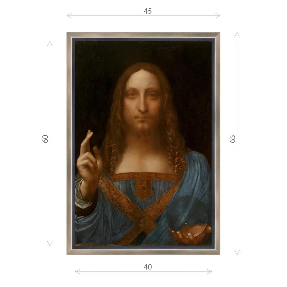 Фото Картина в раме Декор депо Леонардо да Винчи Спаситель мира 65x45 см Фото Картина в раме Декор депо Леонардо да Винчи Спаситель мира 65x45 см